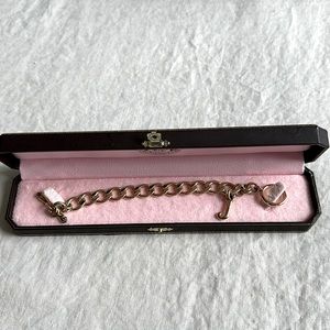 Juicy Couture vintage J bracelet. YJRU3070. Very good cond. 8”L, 1/2” link 3/4 J